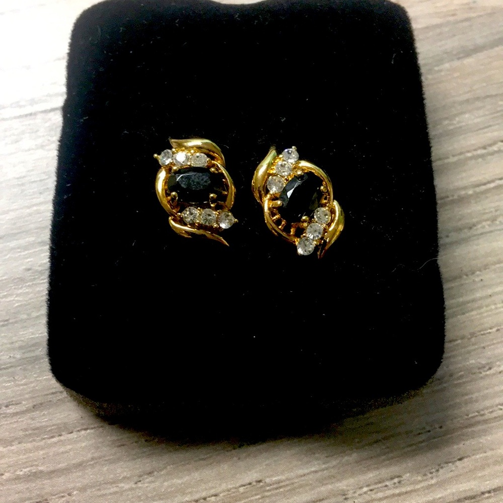 Sapphire with diamond earrings